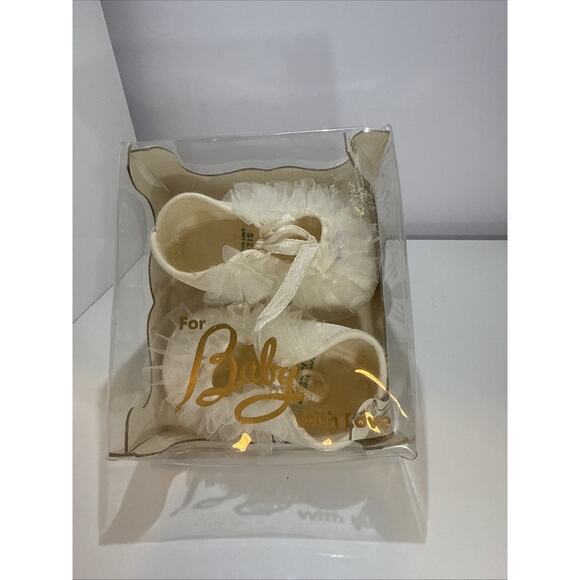 Vintage Japan Baby Cradle Knit Shoes -Size 1 - Picture 1 of 5